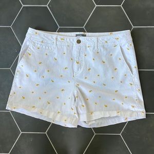 Market & Spruce White & Lemon 🍋 Shorts Mid Rise | 10